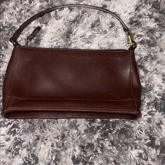 Vintage Coach -9311 RARE  9.5 x5 Elegant Brown Leather Handbag - Picture 3 of 6